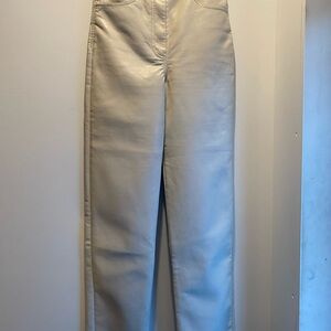 Aritzia Cream Straight Leg Pants